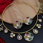 Load image into Gallery viewer, Kuvar Hasli Choker Set With Earrings
