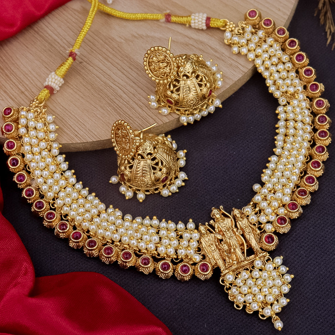 Ramayana Bajri Rajwadi Choker Set