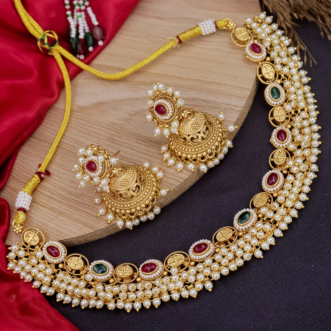 Subhna Bajri Rajwadi Choker Set