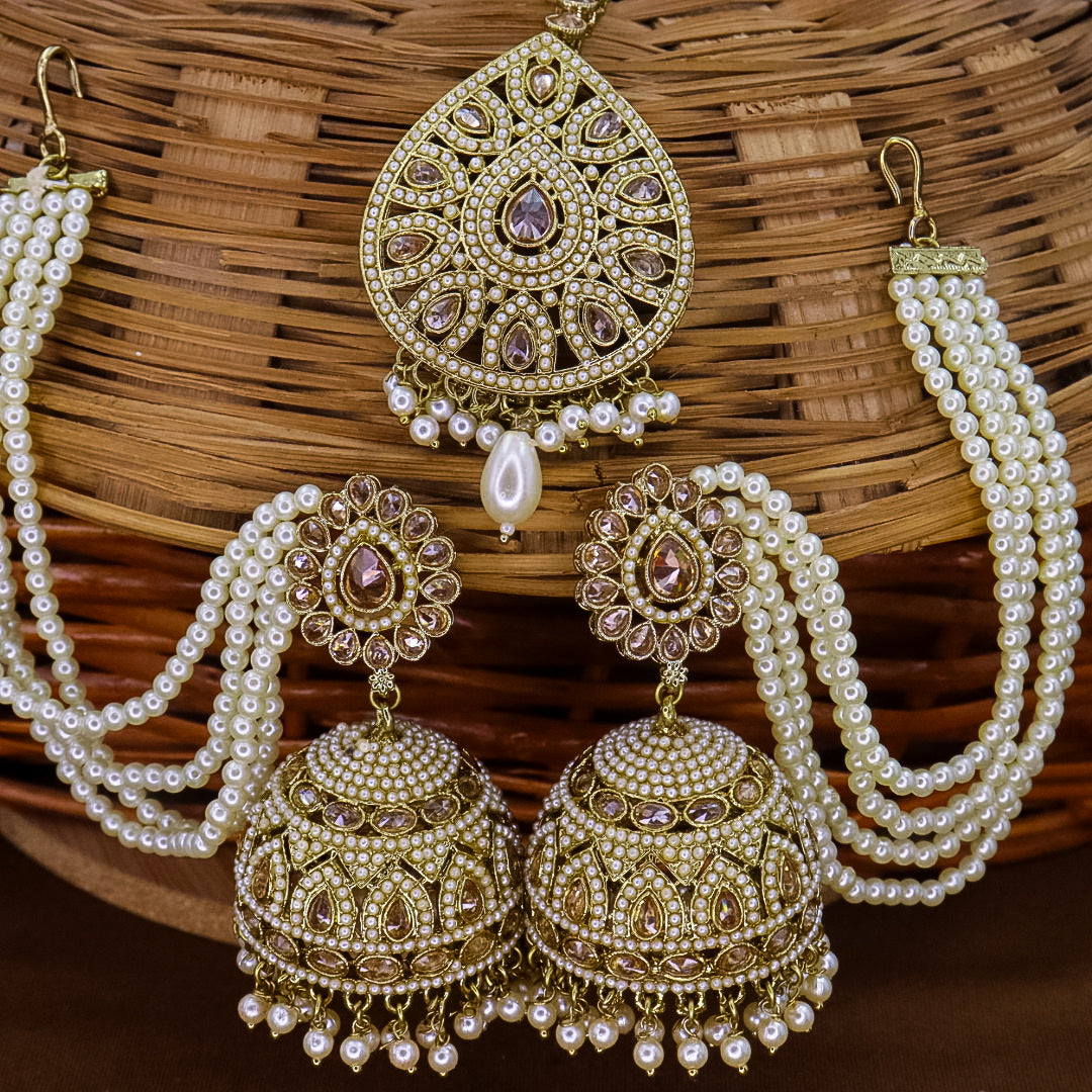 Ishika Reverse AD Jhumka With Kaanchain & Teeka