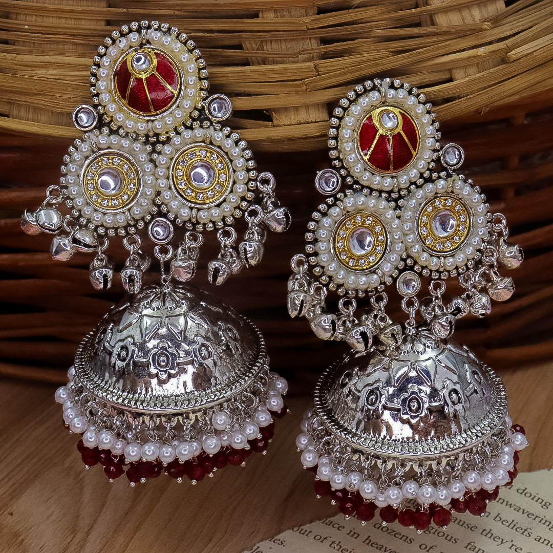 Shanu Brass Jhumka with Ghungroo