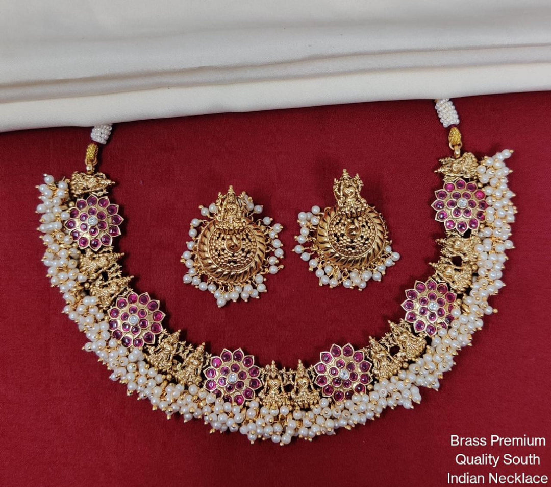 Dipali Rajwadi Choker Set - Temple Jewellery