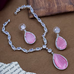 Load image into Gallery viewer, Deepika Oscar AD Necklace- Baby Pink
