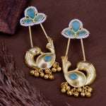 Load image into Gallery viewer, Tatyaana Jaipuri Gungroo Earrings-Blue
