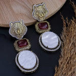 Load image into Gallery viewer, Lohani Sabya Studs - Red
