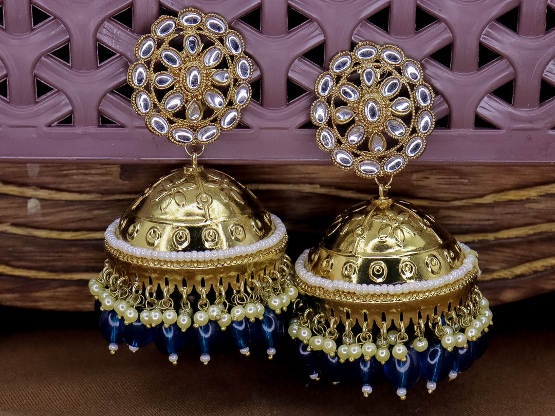 Gulnar Jhumka - Royal Blue