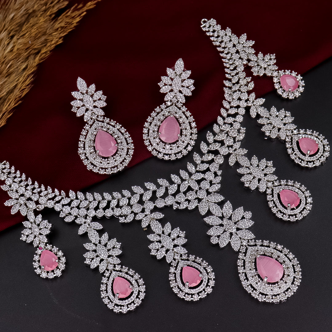 Rushali AD Choker- Baby Pink