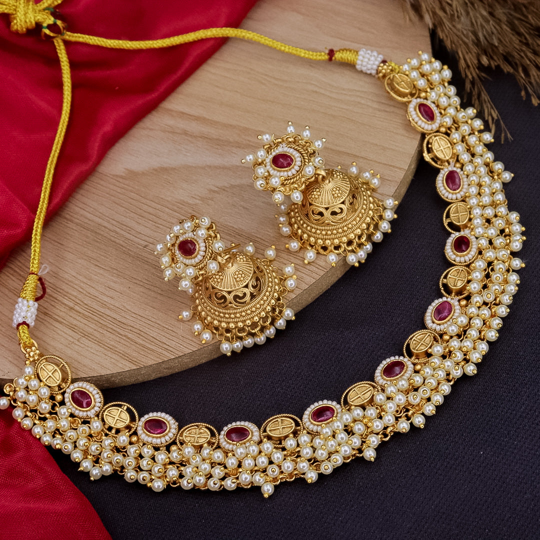 Subhna Bajri Rajwadi Choker Set