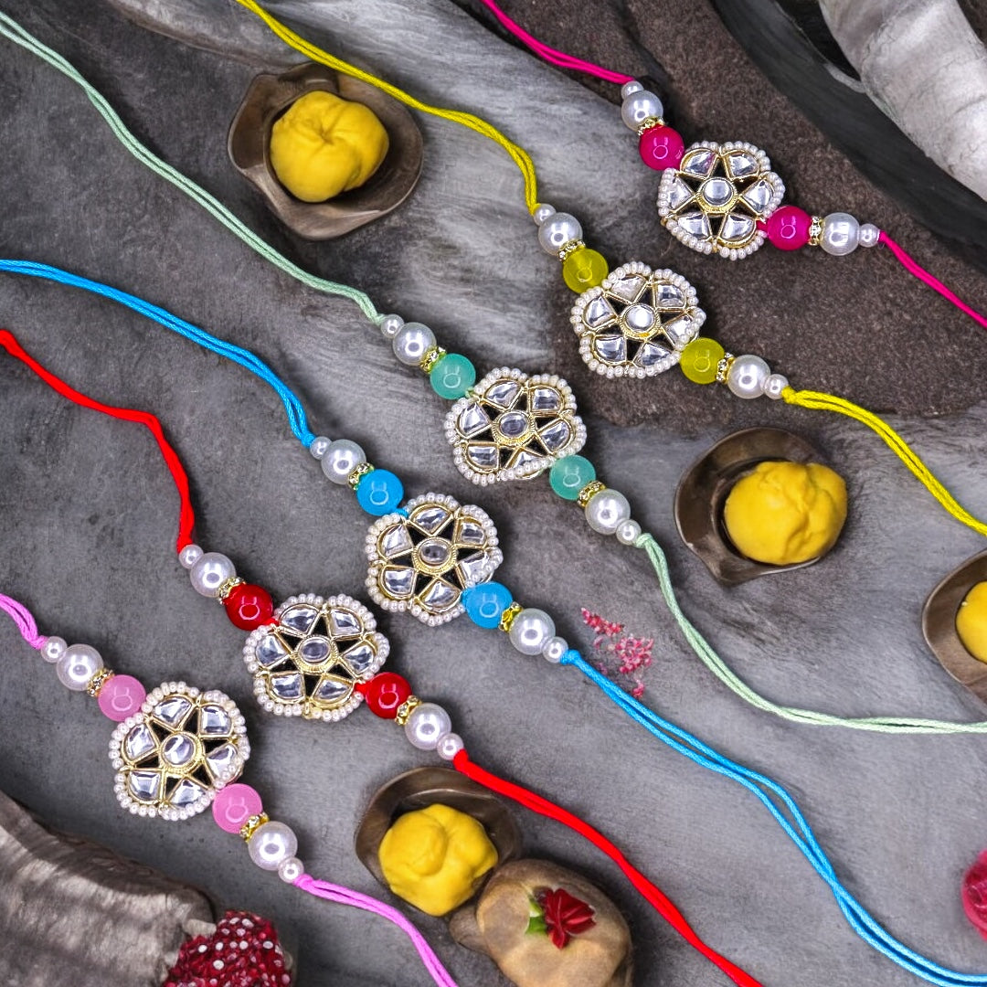 Kundan Rakhi (Random Colour)