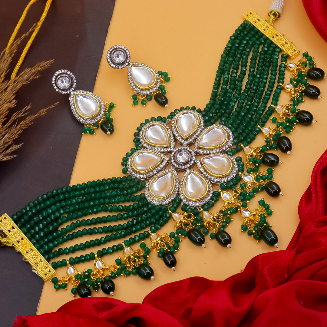 Clarika Premium Kundan Choker Set