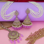 Load image into Gallery viewer, Farhana Jhumka With Moti Statement Kanchain
