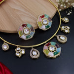 Load image into Gallery viewer, Kuvar Hasli Choker Set With Earrings
