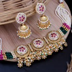 Load image into Gallery viewer, Kishver Premium Rajwadi Copper Choker Set With Jhumka
