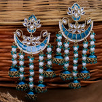 Load image into Gallery viewer, Neha Kundan Chandbali With Pearl Latkans
