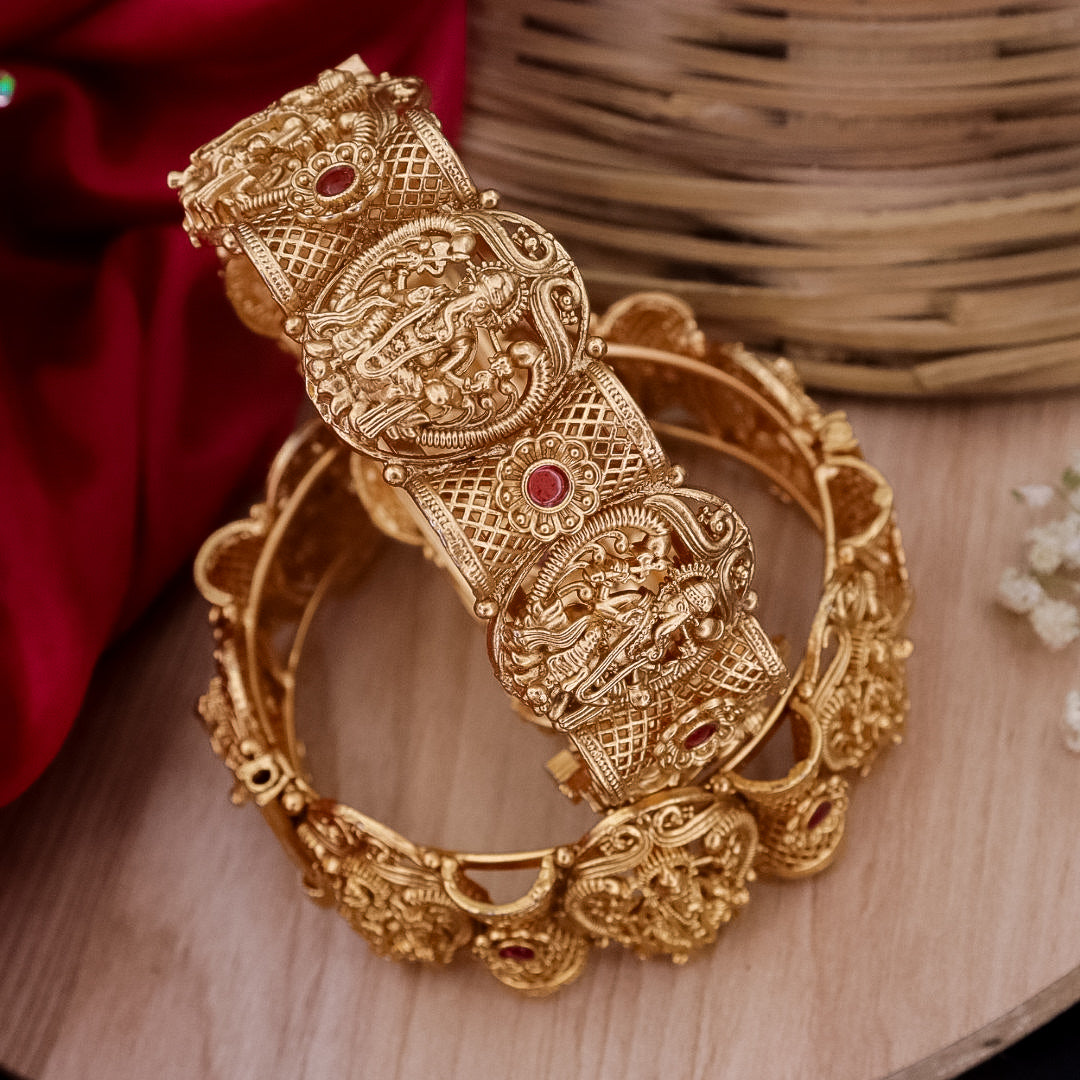 Ganesha Rajwadi Copper Bangles