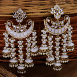 Load image into Gallery viewer, Neha Kundan Chandbali With Pearl Latkans
