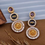 Load image into Gallery viewer, Neha Sabya Designer Earrings - Purple
