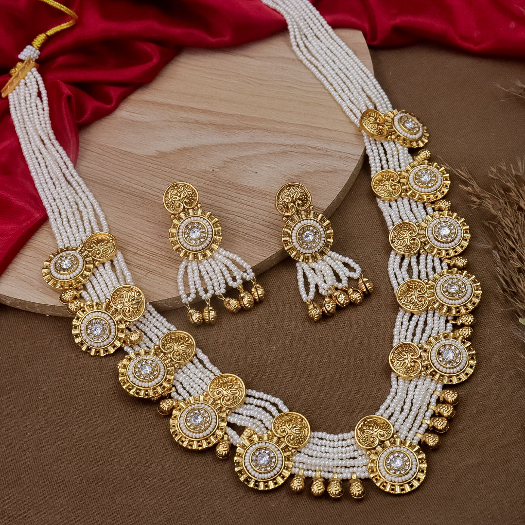 Emilia Moti Long Rajwadi Necklace