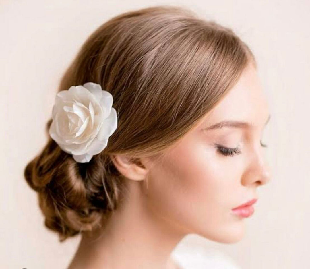 White Rose Hair Pin (1 Pin)