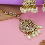 Load image into Gallery viewer, Vamna Reverse AD Jhumka With Kaanchain &amp; Teeka
