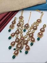 Load image into Gallery viewer, Sofiya Premium Long Polki Necklace
