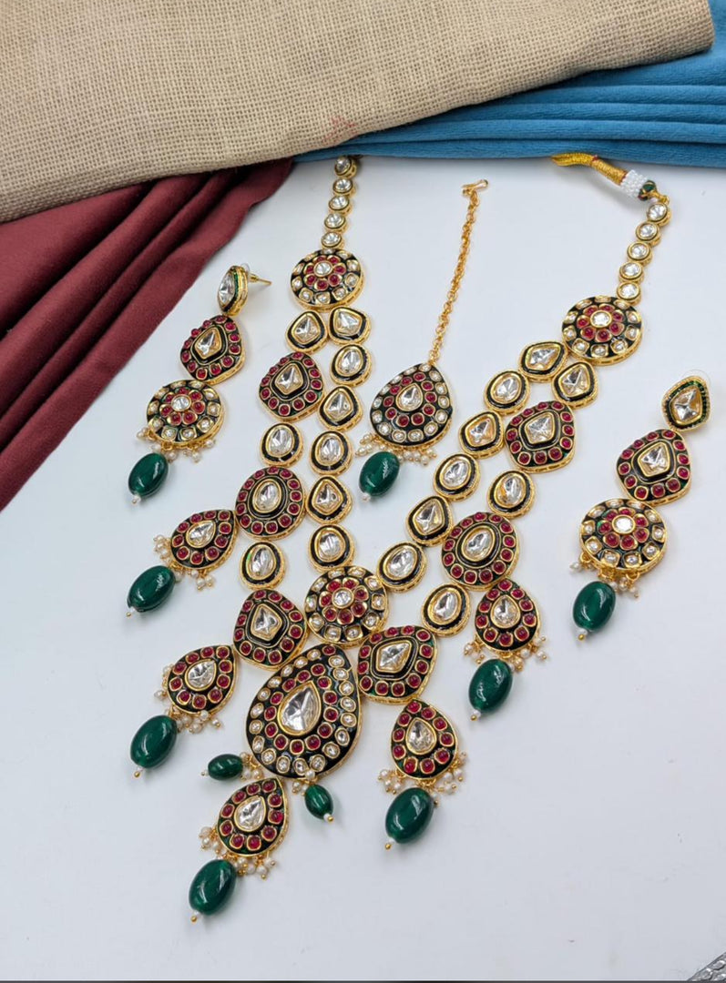 Sofiya Premium Long Polki Necklace