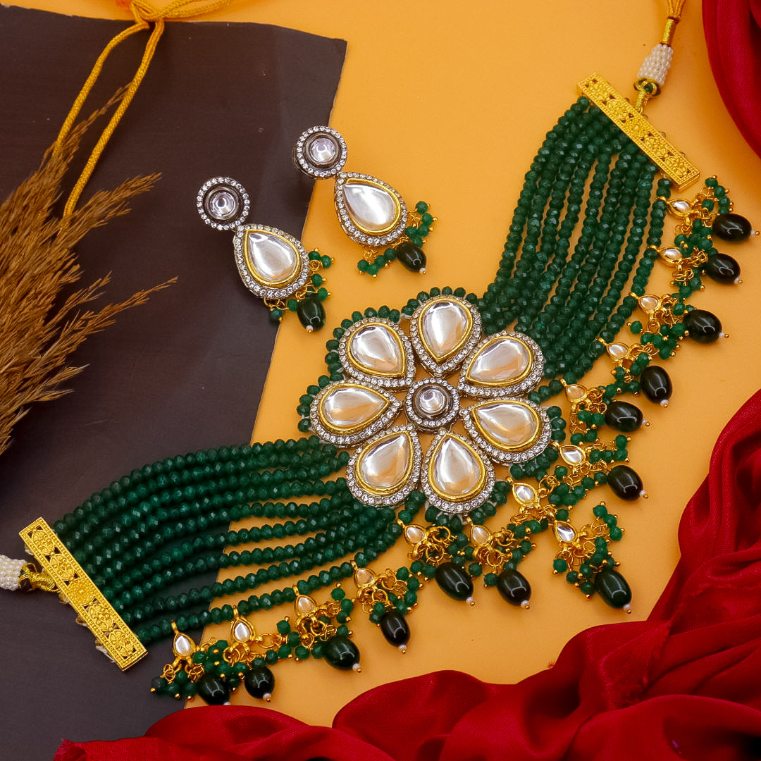 Clarika Premium Kundan Choker Set