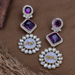 Load image into Gallery viewer, Johnna Sabya Designer Earrings - Violet
