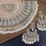 Load image into Gallery viewer, Vibha Reverse AD Choker Set With Teeka + Earrings
