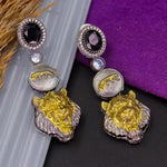 Load image into Gallery viewer, Lovlin Sabya Designer Earrings - Black
