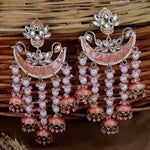 Load image into Gallery viewer, Neha Kundan Chandbali With Pearl Latkans
