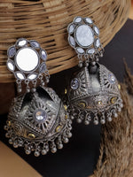 Load image into Gallery viewer, Gurnoor Mirror Statement Jhumka
