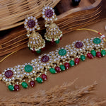 Load image into Gallery viewer, Suhila Kundan Set With Jhumka - Multi
