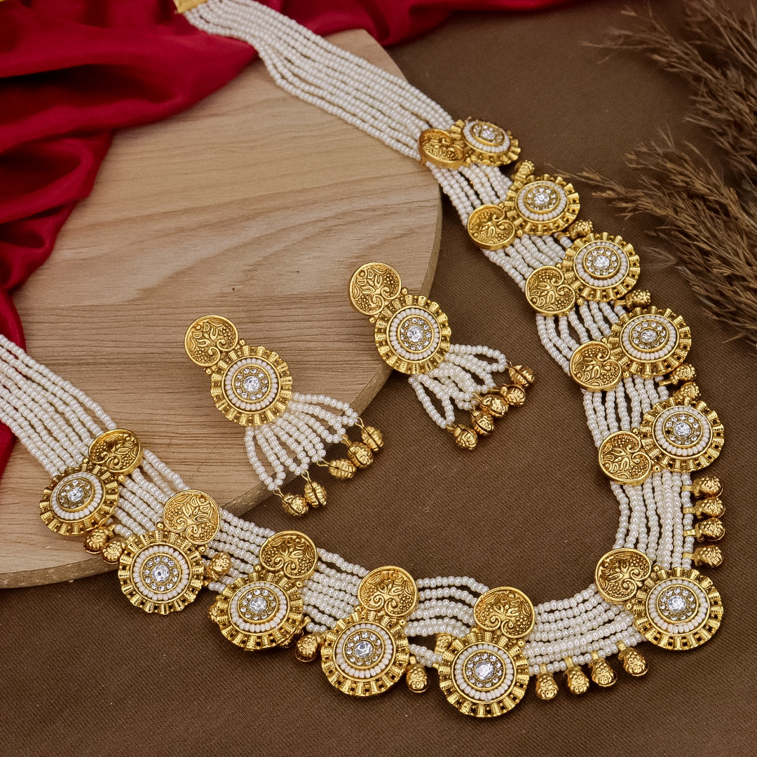 Emilia Moti Long Rajwadi Necklace