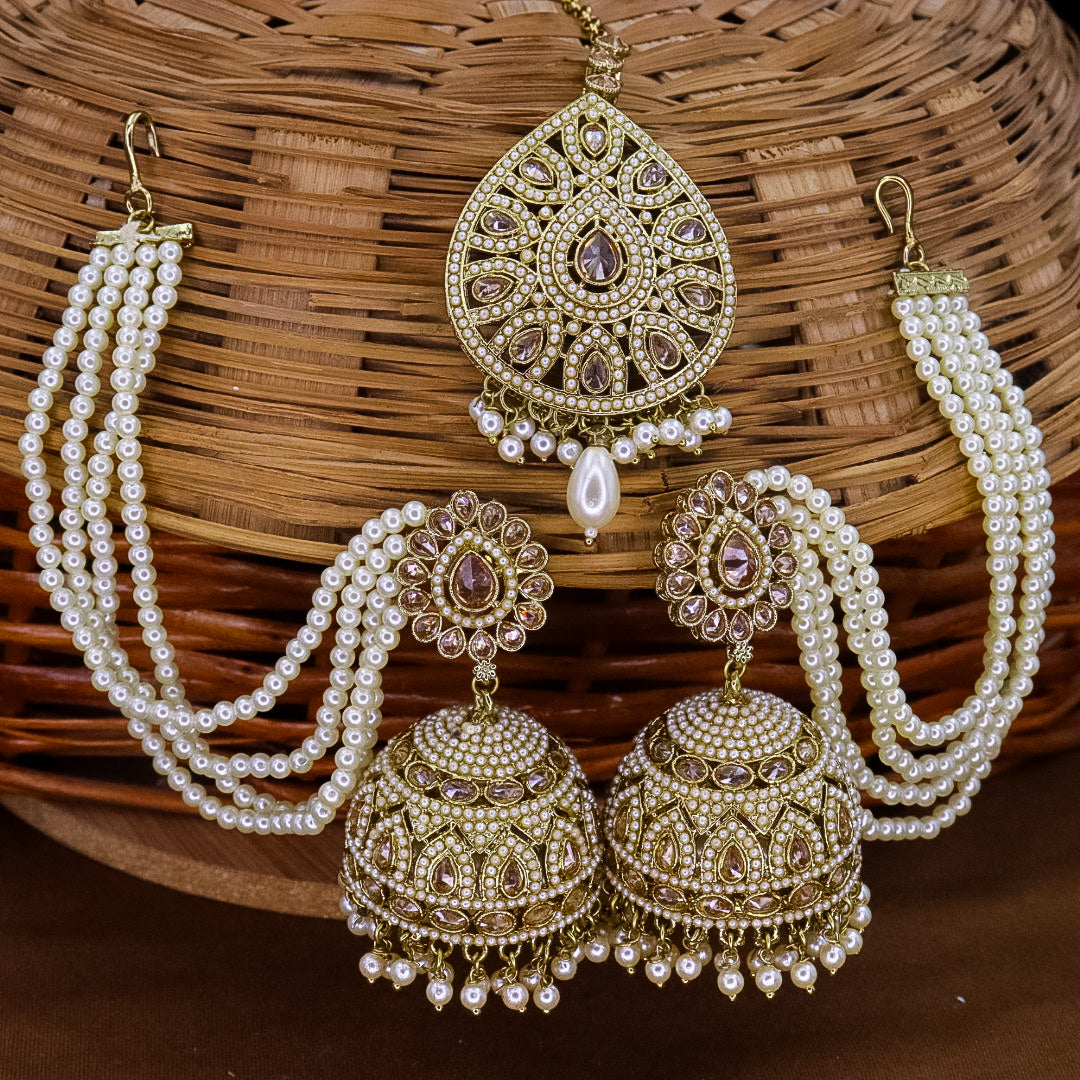 Ishika Reverse AD Jhumka With Kaanchain & Teeka