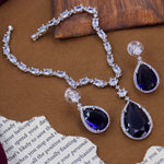 Load image into Gallery viewer, Deepika Oscar AD Necklace- Purple
