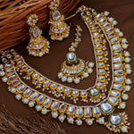 Load image into Gallery viewer, Ansha  Long 2 Layer Heavy Set With Jhumka And Mangtika
