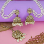 Load image into Gallery viewer, Vamna Reverse AD Jhumka With Kaanchain &amp; Teeka
