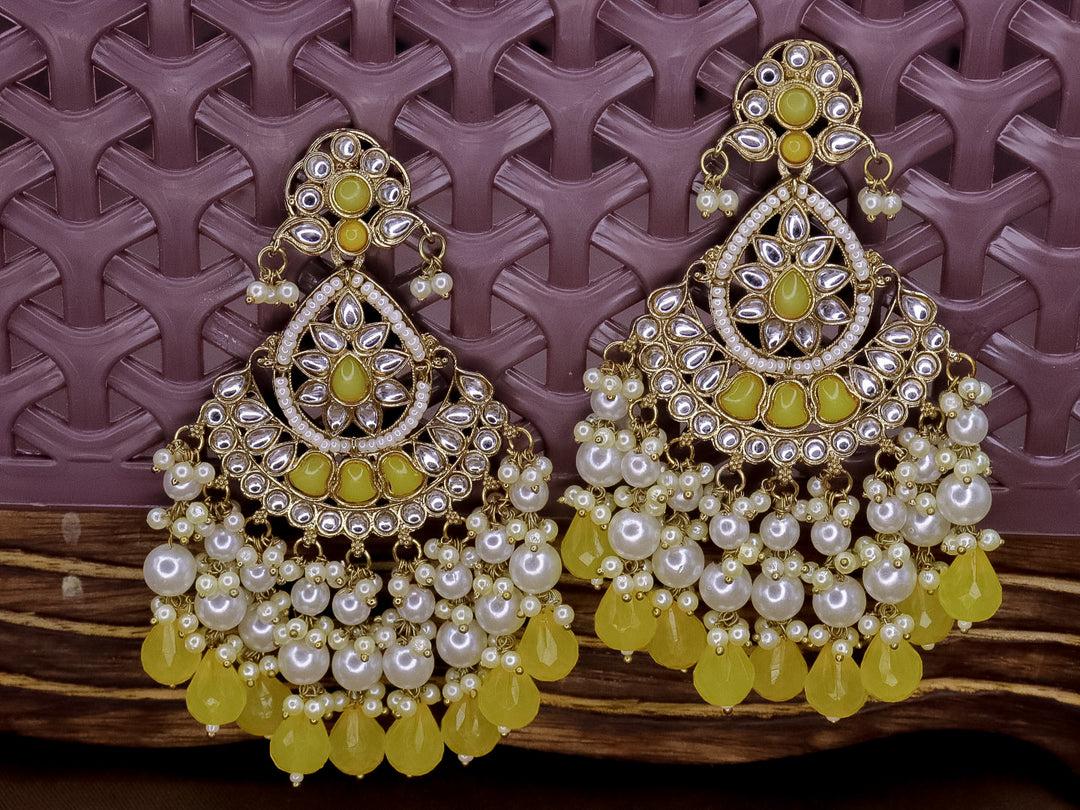 Nuzhat Chandbali- Yellow