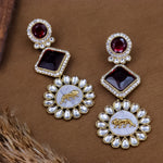 Load image into Gallery viewer, Johnna Sabya Designer Earrings - Maroon
