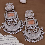 Load image into Gallery viewer, Riya German Silver Chandbali-  Peach
