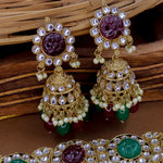 Load image into Gallery viewer, Suhila Kundan Set With Jhumka - Multi
