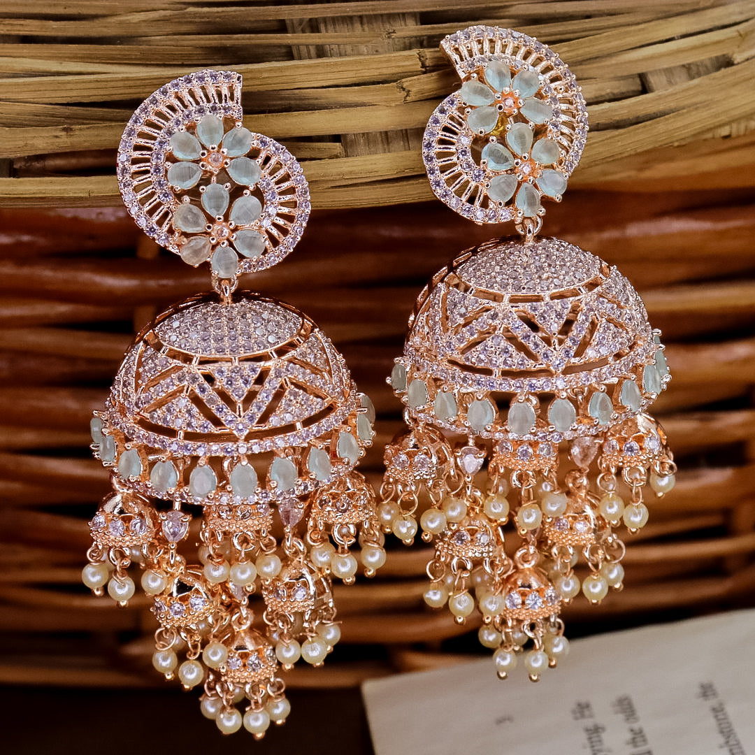 Rosegold - Kohinoor AD Jhumka