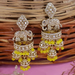 Load image into Gallery viewer, Designer Elephant Jhumka With Diamond Stones
