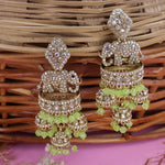 Load image into Gallery viewer, Designer Elephant Jhumka With Diamond Stones
