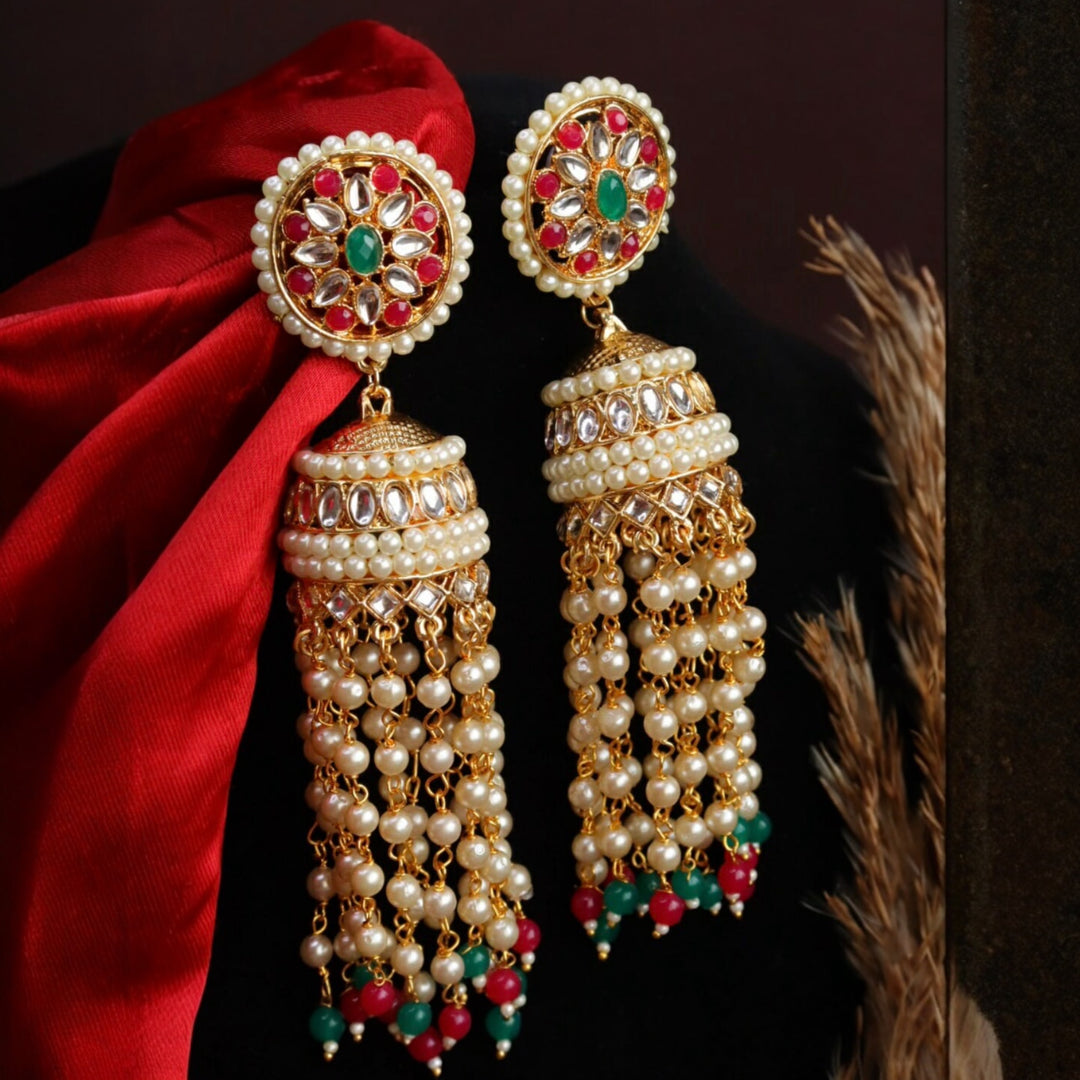 Roshan Jhumka With Pearl Latkan