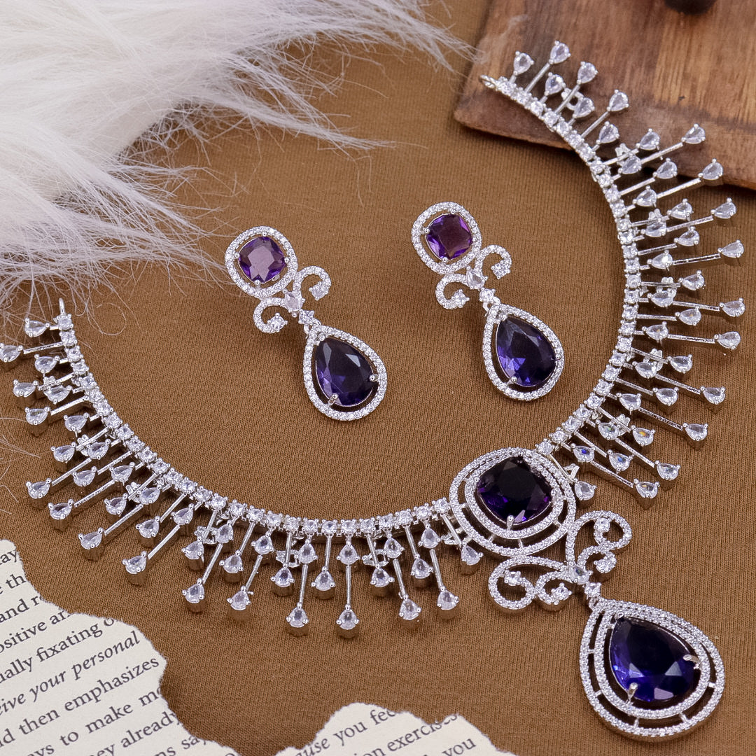 Puja Premium AD Choker - Royal Blue