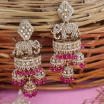 Load image into Gallery viewer, Designer Elephant Jhumka With Diamond Stones
