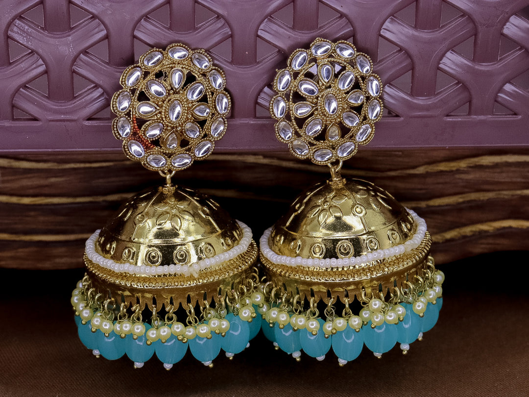 Gulnar Jhumka - Sky Blue