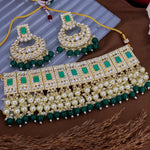 Load image into Gallery viewer, Zahiba Kundan Choker - Dark Green
